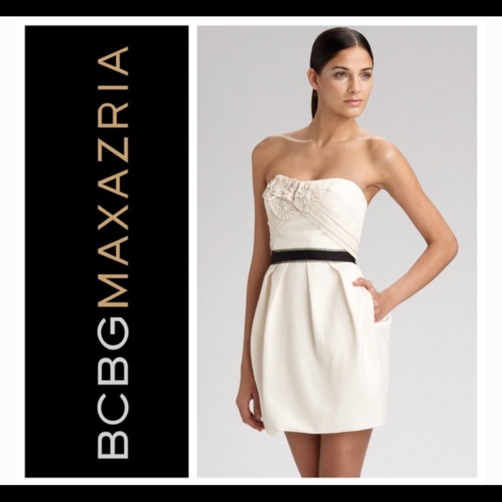 BCBG • Strapless • Quilted • Brocade Dress • Size 0